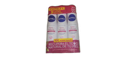 Nivea Tono Natural Spray 3 Botellas Mega
