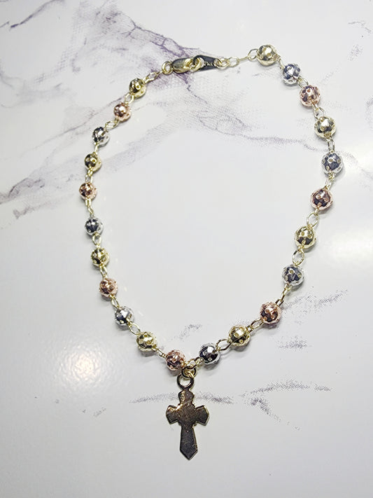 Pulsera Rosario Oro 14k