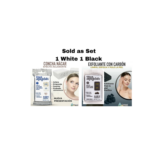 Set 2 Esponjabon Concha Nacar para Manchas y Exfoliante de Carbon para Acne