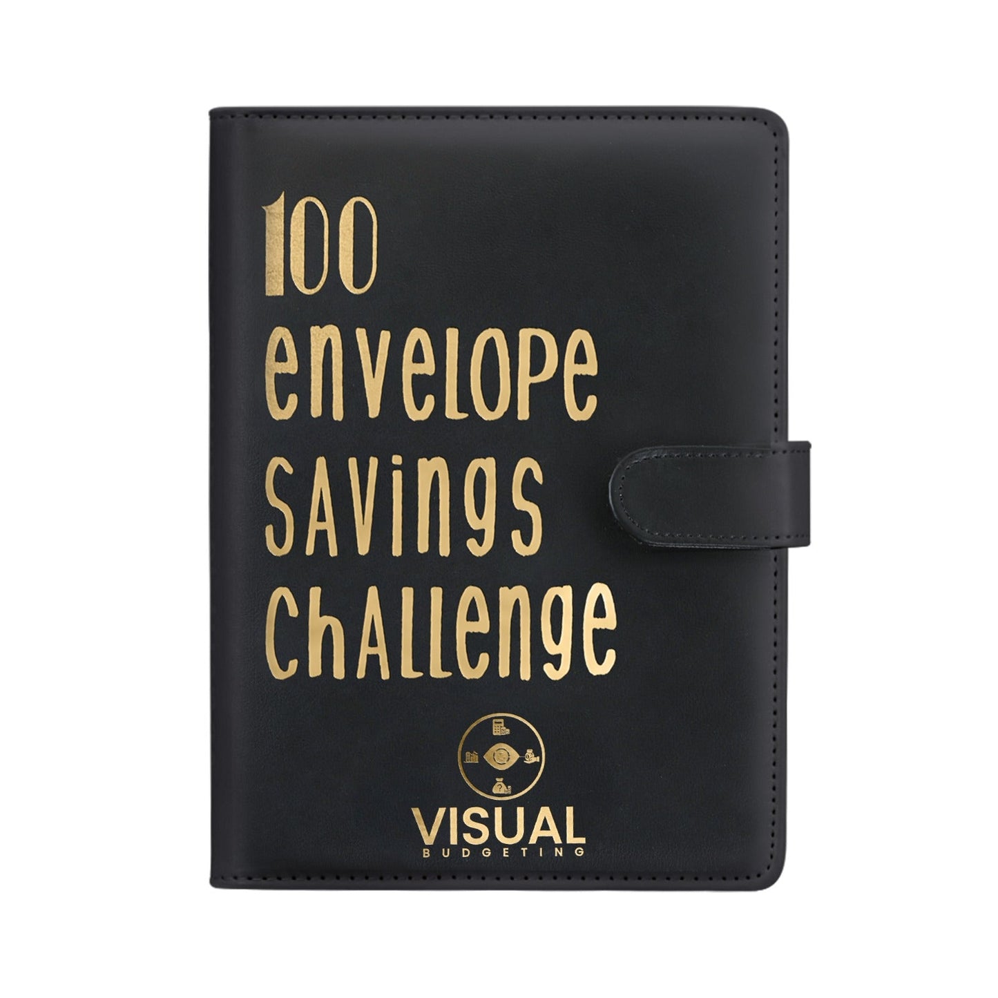 100 Envelopes Money Saving Challenge, Money Saving Binder with Zipper, 4 Levels of Difficulty in Money Saving Challenge Book, Easy and Funny Way to Money Saving with Budget Binder (White & Gold)