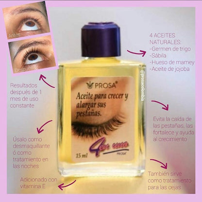 Aceite para agrandar las pestañas y cejas