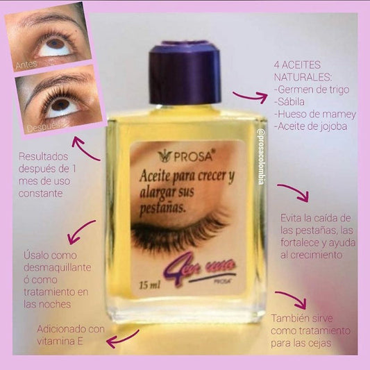 Aceite para agrandar las pestañas y cejas